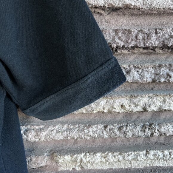 Banana Republic Vintage Black Velvet Collar Cuffs Casual Top T-shirt NWT Size L - Picture 6 of 8